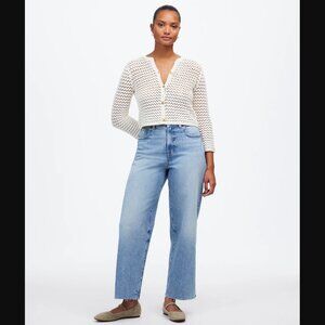 NWT Madewell 24 The Curvy Perfect Vintage Wide-Leg Crop Jean